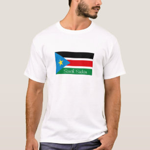 Södra tshirt för Sudan flaggasouvenir T-shirt