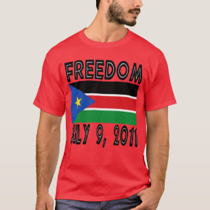 Södra Tshirt för Sudan frihetsflagga Tee Shirt
