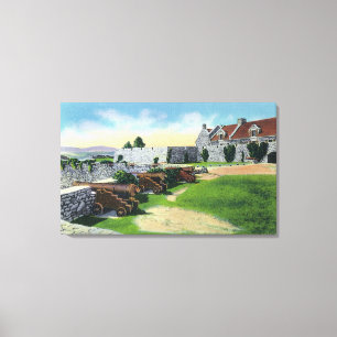 Södra vägg, Southwestbastion, södra baracker Canvastryck