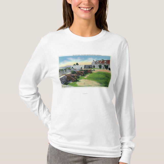 Södra vägg, Southwestbastion, södra baracker Tee (Framsida)