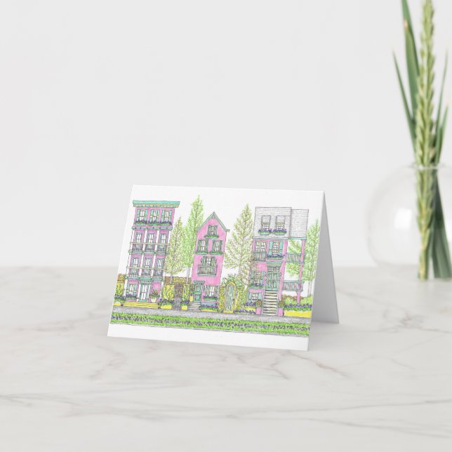 Södra Vår City Notecard Kort (Framsida)