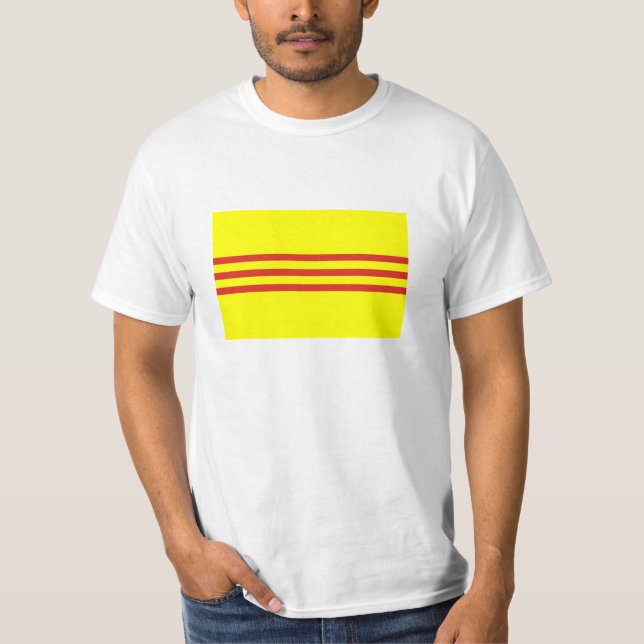 södra vietnam etnisk flagga t-shirt (Framsida)