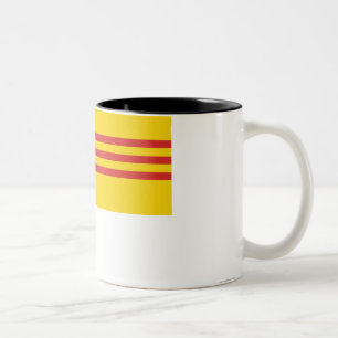 Södra Vietnam flagga Två-Tonad Mugg