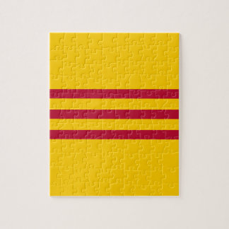 Södra vietnamesisk flagga - đỏ för sọc för Vietnam Pussel