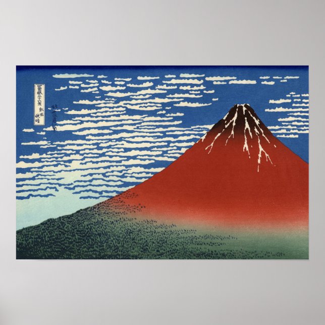 Södra Vinden, Clear Himlar (från Hokusai) Poster (Framsidan)