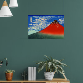 Södra Vinden, Clear Himmel Katsushika Hokusai 1830 Poster