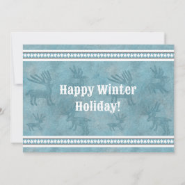 Södra Vinterblått, Hjort, Julhälsningar Julkort