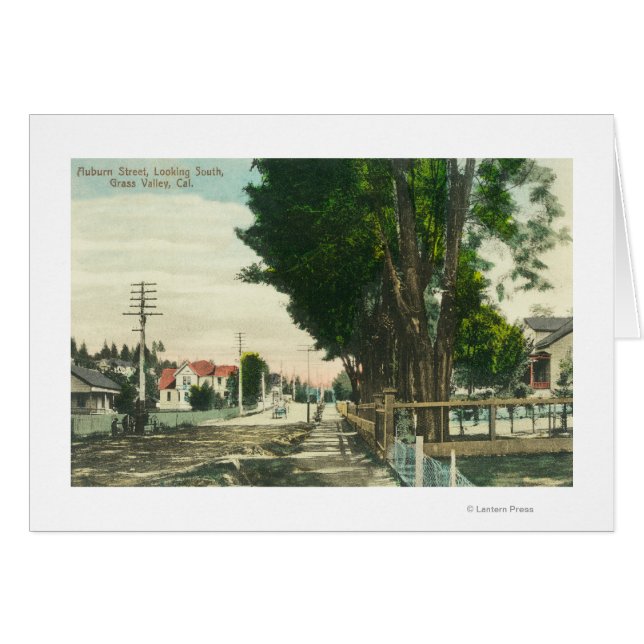 Södra vy från Auburn Street Hälsningskort (Framsidan Horizontal)