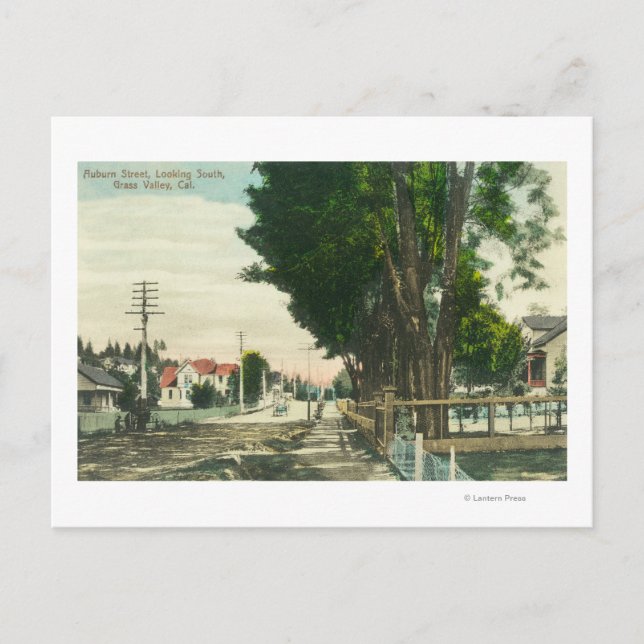 Södra vy från Auburn Street Vykort (Framsida)