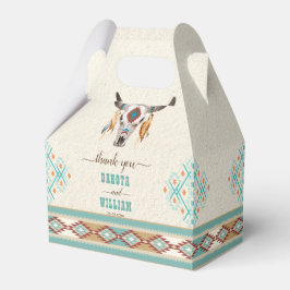 Södra westerna boho folk mönster bröllop presentaskar