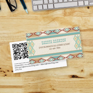Södra westerna boho-stammen QR Visitkort
