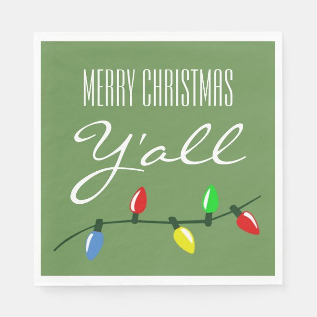 Södra Ya ll God jul Träd Ljus Funny Pappersservett (Framsidan)