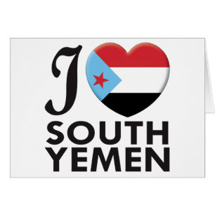 Södra Yemen kärlek Hälsningskort