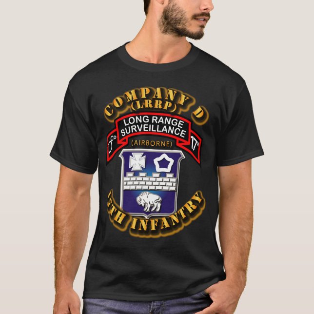 SOF - Co D - 17:e infanteriet - LRRP.png T Shirt (Framsida)