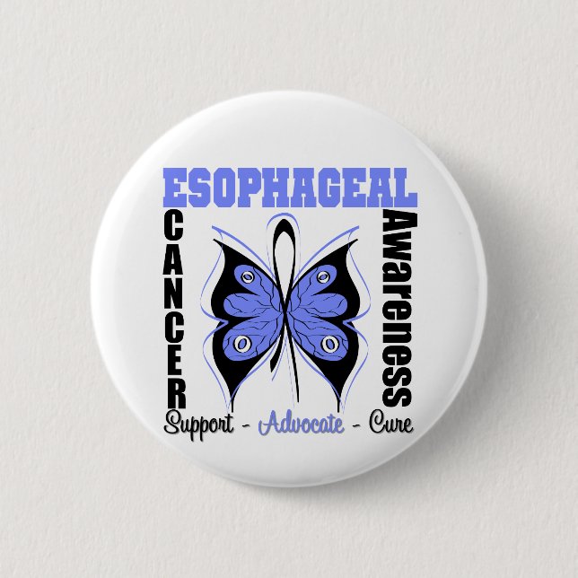 Sofageal Cancer Awareness Butterfly Knapp (Framsida)