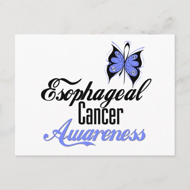 Sofageal Cancer Awareness Butterfly Vykort (Framsida)