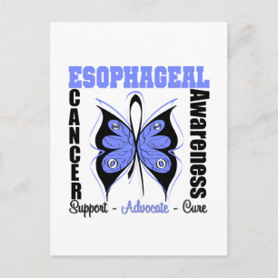 Sofageal Cancer Awareness Butterfly Vykort