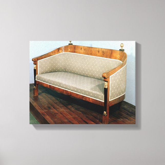 Soffa, Biedermeier stil, 1820 Canvastryck (Framsida)