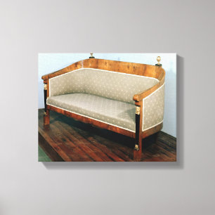 Soffa Biedermeier stil, c.1820 Canvastryck