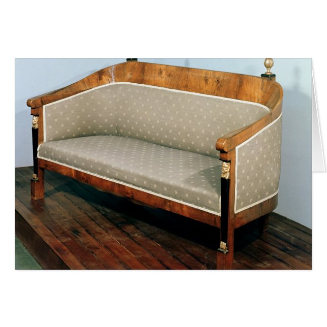 Soffa Biedermeier stil, c.1820 Hälsningskort (Framsidan Horizontal)