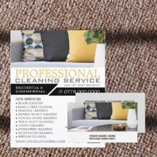 Soffa Cushions, Städning servicereklam Reklamblad