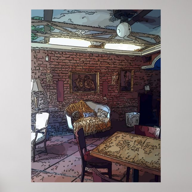 Soffa i Fransk kvartal Poster (Framsidan)