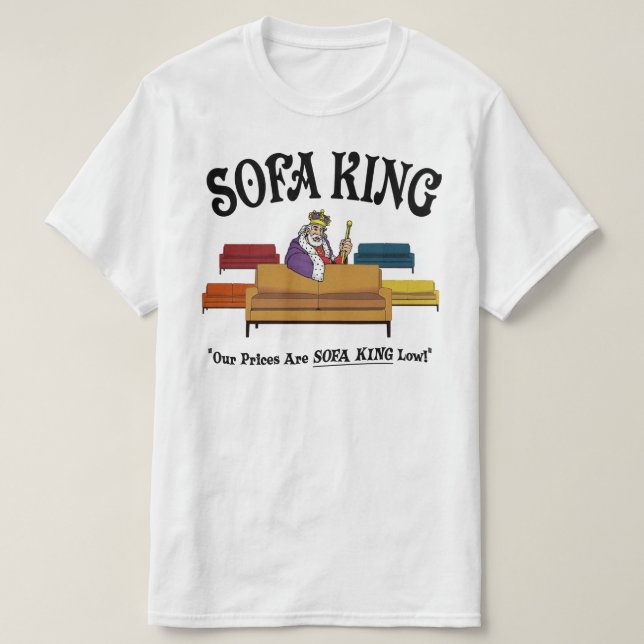 Soffa Kung - våra priser är låga Soffa Kung T Shirt (Design framsida)