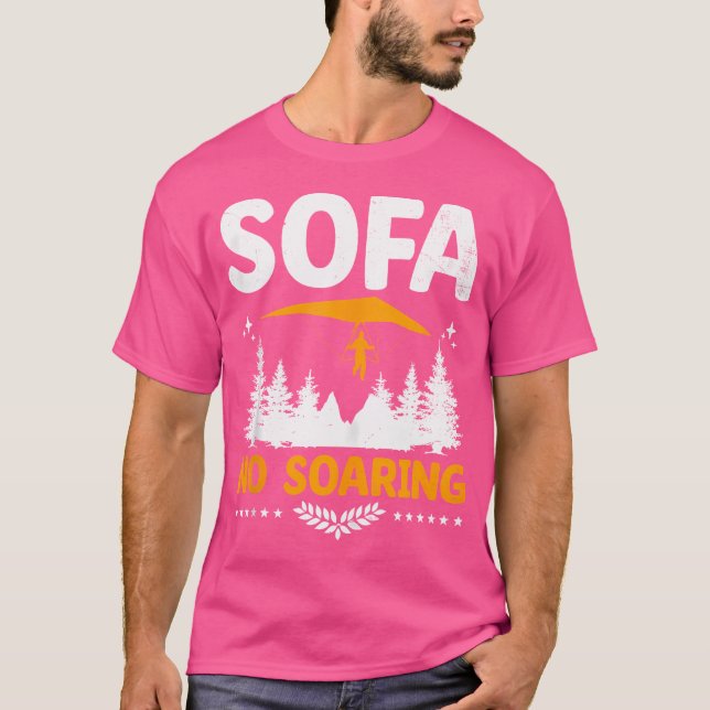 Soffa Nej Soaring Hängglidning Hängglidare Pilot T Shirt (Framsida)