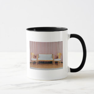 Soffa och två stolar, Karelian björk, 1810-20 Mugg