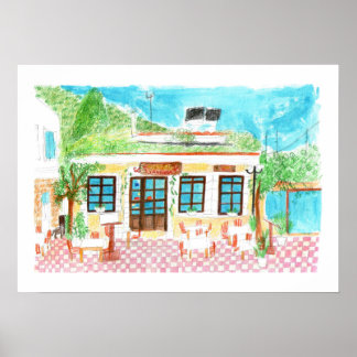 Soffa Taverna, Kreta, Grekland Poster