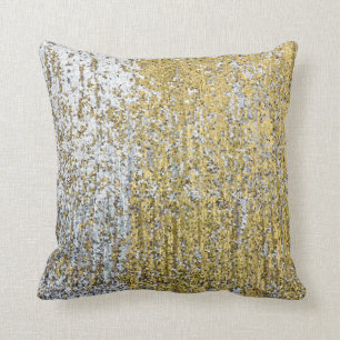 Soffan för kast för guld- och silverGrungeglitter Kudde