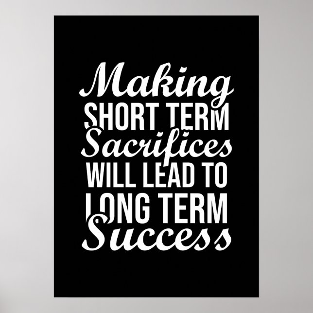 Sofferter för framgång - gym, hustle, framgång poster (Framsidan)