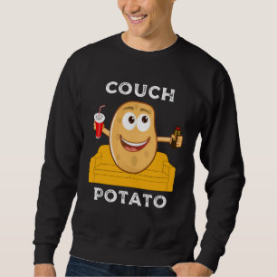 Soffpotatis Late människor som slöar sig och titta Lång Ärmad Tröja