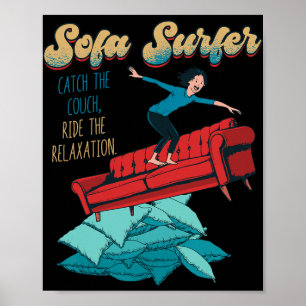 Soffsurfare Soffsurfing Lathet Slummer Latma Folk Poster