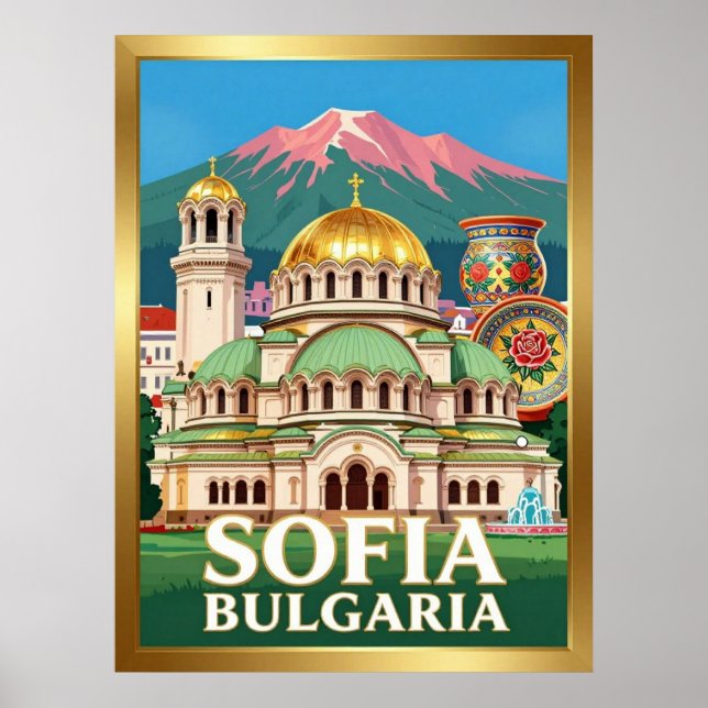 Sofia Alexander Nevskij-katedralen Poster (Framsidan)