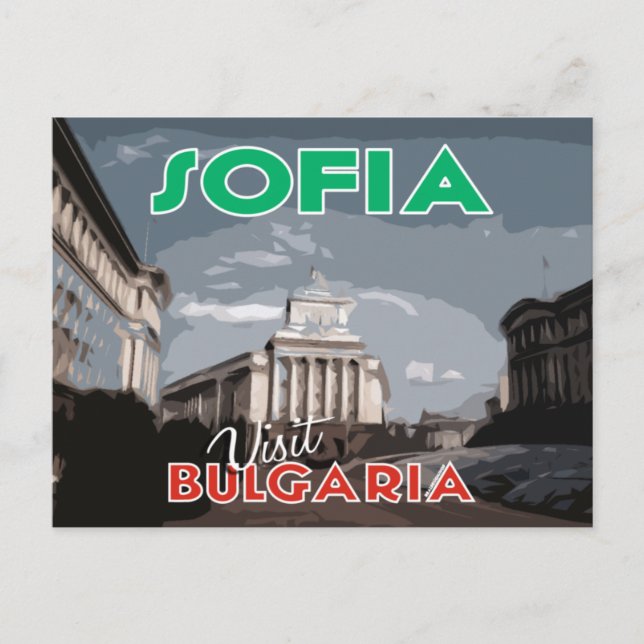 Sofia, Besök Bulgarien... Vykort (Framsida)
