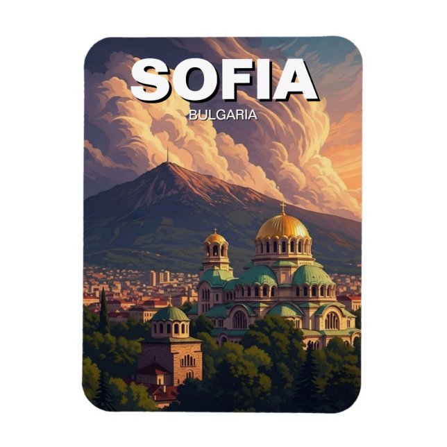 Sofia Bulgaria Travel Magnet (Vertikal)