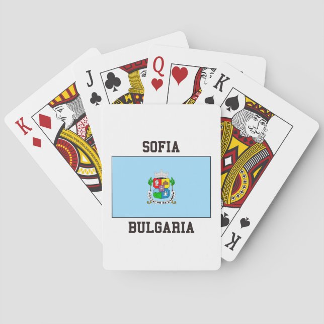 Sofia Bulgarien Flagga Casinokort (Baksidan)