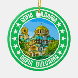 Sofia Bulgarien Julgransprydnad Keramik