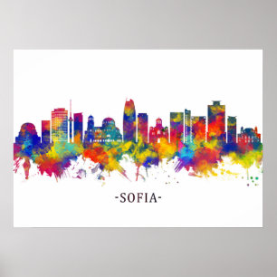 Sofia Bulgarien Skyline Poster