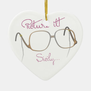 Sofia citationstecken - de guld- flickorna - B Julgransprydnad Keramik