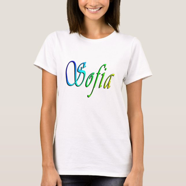 Sofia Hennes Namn I Färg, T Shirt (Framsida)