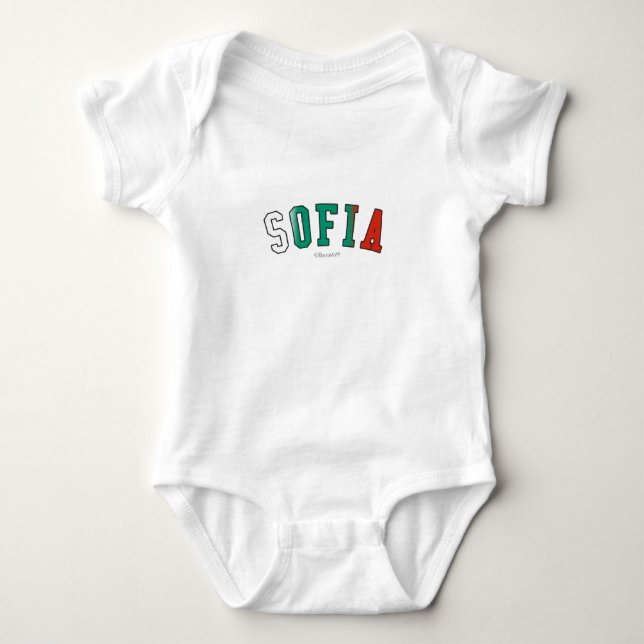 Sofia i färger för Bulgarienmedborgareflagga T-shirt (Framsida)