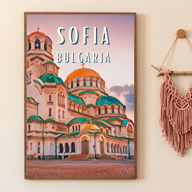 Sofia, la ville des Constes Bulgare Poster (Sofia : Une métropole riche en histoire et en culture. )