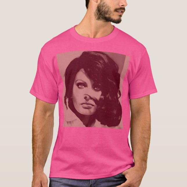 Sofia Loren i Maroon T Shirt (Framsida)