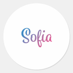 Sofia stilfull Cursive Runt Klistermärke