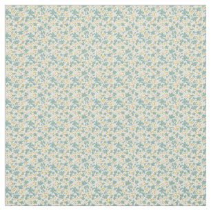 Sofistikerad 1940-tals dammig teal och senapsblomm tyg
