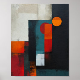 Sofistikerad Abstrakt för Multifärgad Poster