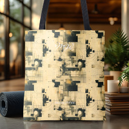 Sofistikerad Beige Abstrakt Personlig Tote Bag Tygkasse