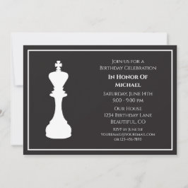 Sofistikerad Biet-födelsedag med svart och vitt sc Inbjudningar